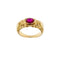 Bague 59 Bague homme en or jaune et rubis synthétique 58 Facettes 41489