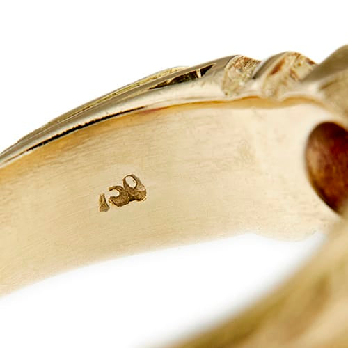 Bague 59 Bague homme en or jaune et rubis synthétique 58 Facettes 41489