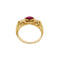 Bague 59 Bague homme en or jaune et rubis synthétique 58 Facettes 41489