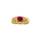 Bague 59 Bague homme en or jaune et rubis synthétique 58 Facettes 41489