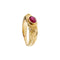 Bague 59 Bague homme en or jaune et rubis synthétique 58 Facettes 41489