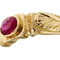 Bague 59 Bague homme en or jaune et rubis synthétique 58 Facettes 41489