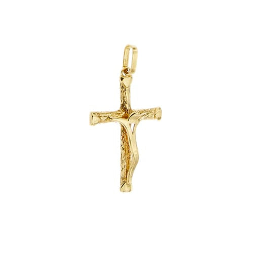 Pendentif Pendentif croix avec Jésus en or jaune 58 Facettes 35213