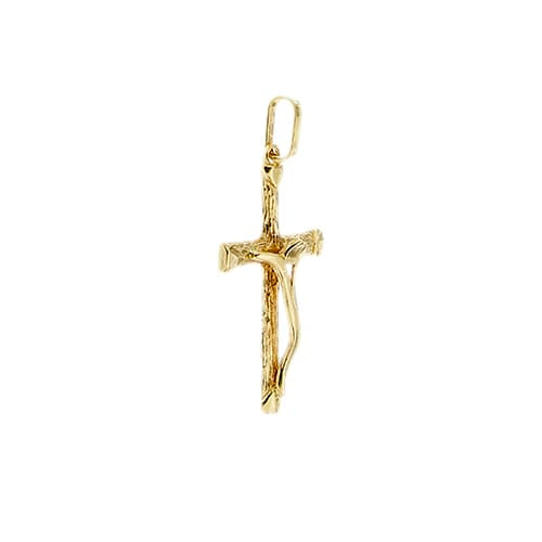 Pendentif Pendentif croix avec Jésus en or jaune 58 Facettes 35213