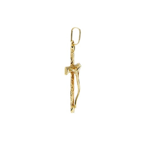 Pendentif Pendentif croix avec Jésus en or jaune 58 Facettes 35213