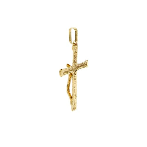 Pendentif Pendentif croix avec Jésus en or jaune 58 Facettes 35213