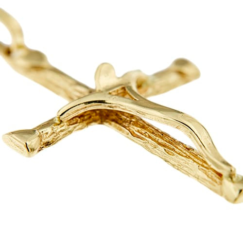 Pendentif Pendentif croix avec Jésus en or jaune 58 Facettes 35213