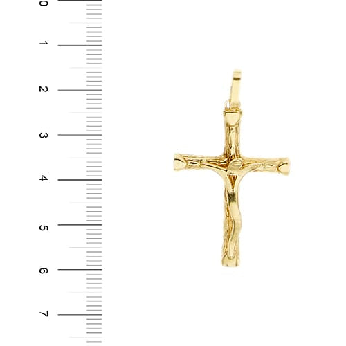 Pendentif Pendentif croix avec Jésus en or jaune 58 Facettes 35213