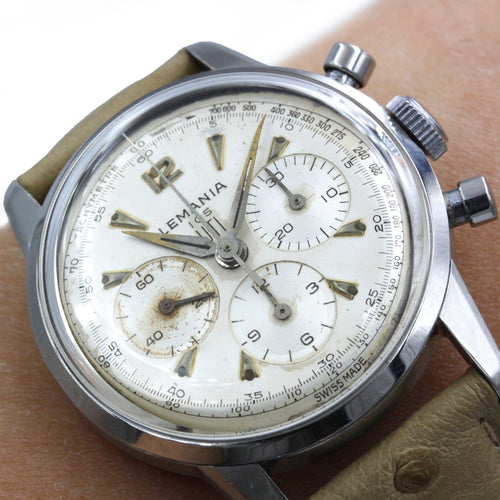 Montre Lemania UTI 105 - Montre chronographe en acier 58 Facettes 250104R