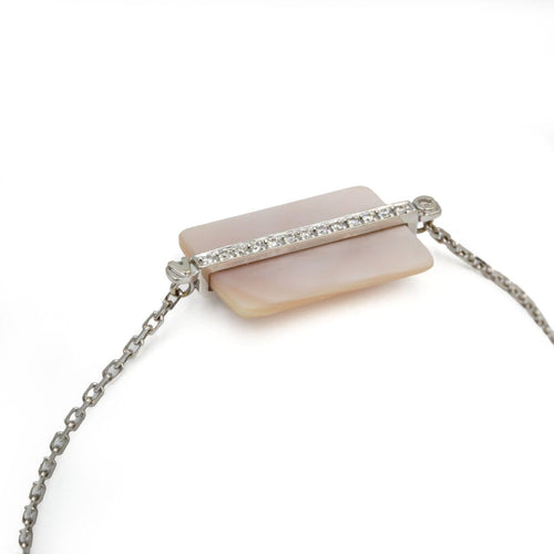 Bracelet Victoria Casal Étiquette - Bracelet en or blanc, nacre et diamants 58 Facettes 260137R