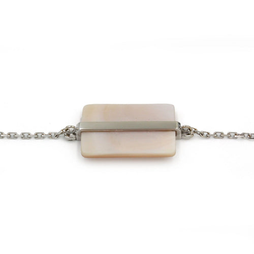 Bracelet Victoria Casal Étiquette - Bracelet en or blanc, nacre et diamants 58 Facettes 260137R