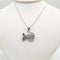 Collier Collier poisson en or blanc 18 carats et diamants 58 Facettes #BT