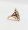 Bague 49.5 Bague marquise Art nouveau en or rose 18k, platine et diamants 58 Facettes A07253