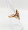 Bague 49.5 Bague marquise Art nouveau en or rose 18k, platine et diamants 58 Facettes A07253