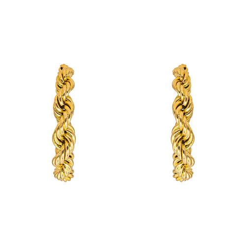 Boucles d'oreilles Créoles - Boucles d'oreilles en or jaune 58 Facettes 5251968CN