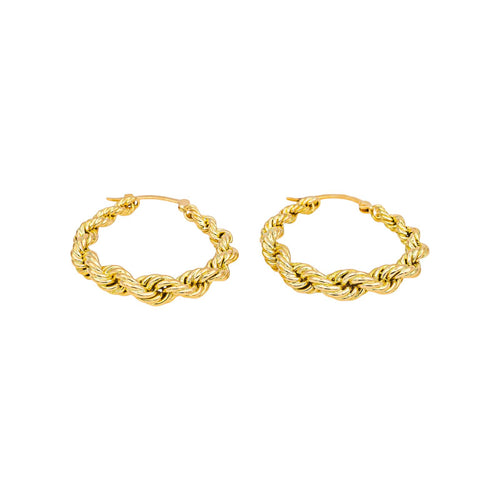 Boucles d'oreilles Créoles - Boucles d'oreilles en or jaune 58 Facettes 5251968CN