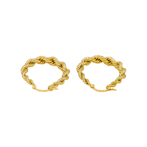 Boucles d'oreilles Créoles - Boucles d'oreilles en or jaune 58 Facettes 5251968CN