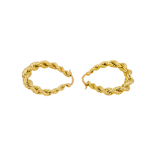 Boucles d'oreilles Créoles - Boucles d'oreilles en or jaune 58 Facettes 5251968CN