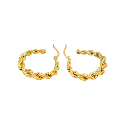 Boucles d'oreilles Créoles - Boucles d'oreilles en or jaune 58 Facettes 5251968CN