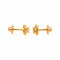 Boucles d'oreilles Noeud d'Amour - Boucles d'oreilles puces en or jaune et diamants 58 Facettes 5592271CN