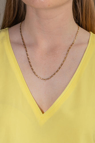 Collier Collier maille Figaro en or jaune 58 Facettes 5460482CN