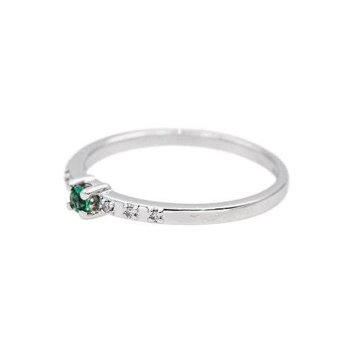 Bague 53 Mauboussin Capsule d'émotions - Bague en platine émeraude et diamants 58 Facettes 5311742CN