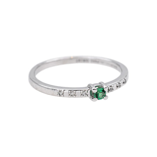 Bague 53 Mauboussin Capsule d'émotions - Bague en platine émeraude et diamants 58 Facettes 5311742CN