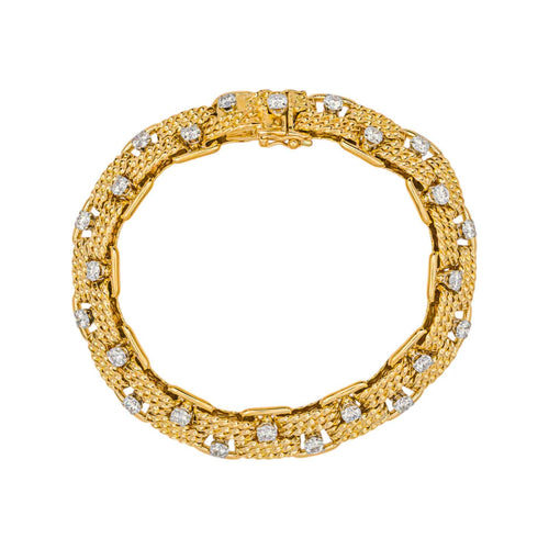 Bracelet Bracelet en or jaune et diamants 58 Facettes 5359285CN