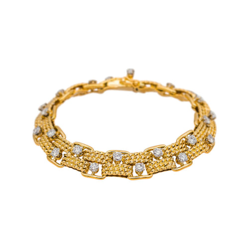 Bracelet Bracelet en or jaune et diamants 58 Facettes 5359285CN