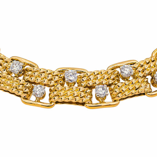Bracelet Bracelet en or jaune et diamants 58 Facettes 5359285CN