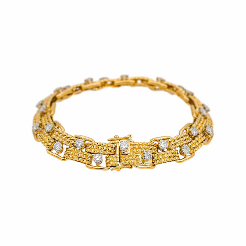 Bracelet Bracelet en or jaune et diamants 58 Facettes 5359285CN