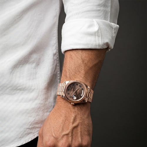 Montre Rolex Day-Date - Montre Oyster Perpetual en or rose 58 Facettes OC-68802061