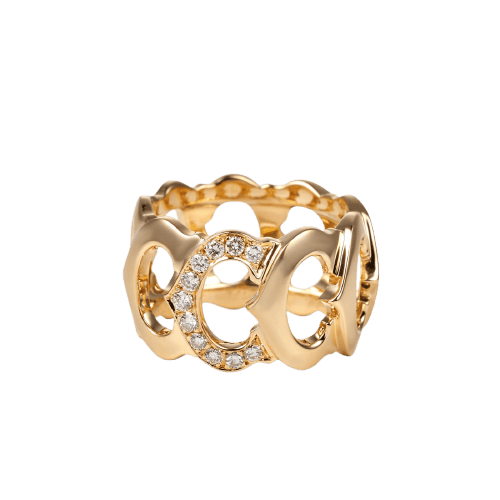 Bague 56 Cartier C de Cartier - Bague en or jaune et diamants 58 Facettes 301