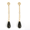 Boucles d'oreilles Boucles d'oreilles pendantes en or rose, diamants et onyx 58 Facettes P71L12