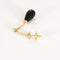 Boucles d'oreilles Boucles d'oreilles pendantes en or rose, diamants et onyx 58 Facettes P71L12