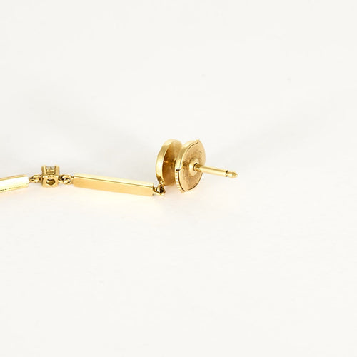 Boucles d'oreilles Boucles d'oreilles pendantes en or jaune, diamants et lapis-lazuli 58 Facettes P89L11