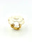 Bague Chanel Camélia - Bague grand modèle en or jaune et agate blanche 58 Facettes CHANEL BG