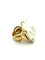 Bague Chanel Camélia - Bague grand modèle en or jaune et agate blanche 58 Facettes CHANEL BG