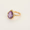 Bague 52 Bague en or rose, améthyste poire et diamants 58 Facettes P50L8