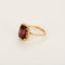 Bague 52 Bague solitaire en or rose, grenat rhodolite et diamants 58 Facettes P2L6