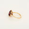 Bague 52 Bague solitaire en or rose, grenat rhodolite et diamants 58 Facettes P2L6