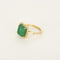 Bague 51.5 Bague solitaire en or jaune, émeraude et diamants 58 Facettes P8L7