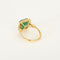 Bague 51.5 Bague solitaire en or jaune, émeraude et diamants 58 Facettes P8L7