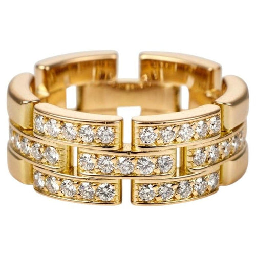 Bague 56 Cartier Maillon Panthère - Bague en or jaune et diamants 58 Facettes 137