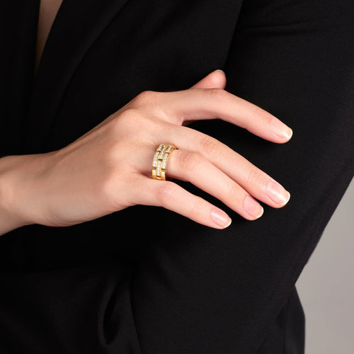Bague 56 Cartier Maillon Panthère - Bague en or jaune et diamants 58 Facettes 137