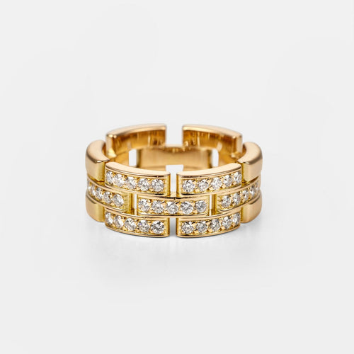 Bague 56 Cartier Maillon Panthère - Bague en or jaune et diamants 58 Facettes 137