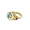 Bague 54.5 Bague vintage cœur en or jaune, topaze bleue et rubis 58 Facettes BGTB&CR