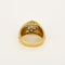 Bague 57 Chevalière losange en or jaune et diamants 58 Facettes CHLosange9dts