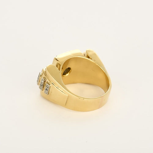 Bague 61 Tank - Bague en or jaune et diamants 58 Facettes BGTank