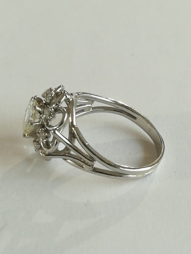Bague 60 Bague en platine et diamants 58 Facettes 01358